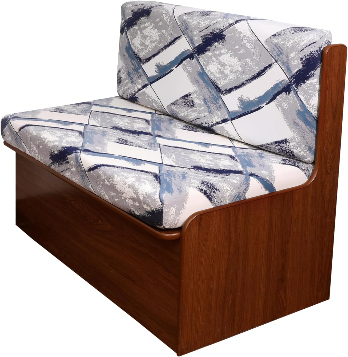 CRFATOP 2 Pieces RV Couch Covers for Sofa Bed Printed Large Camper Cushion Slipcover Stretch 3 Seat Rv Dinette Cushion Furniture Protector for Jackknife Sleeper Sofas, 1 Backrest & 1 Bench Cover,D04