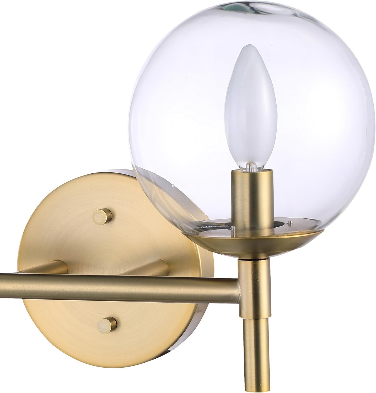 Minka Lavery 2792-695 Auresa Vanity Bath Light, 2-Light, 80 Total Watts, 15.75-in H x 9.38-in W, Soft Brass