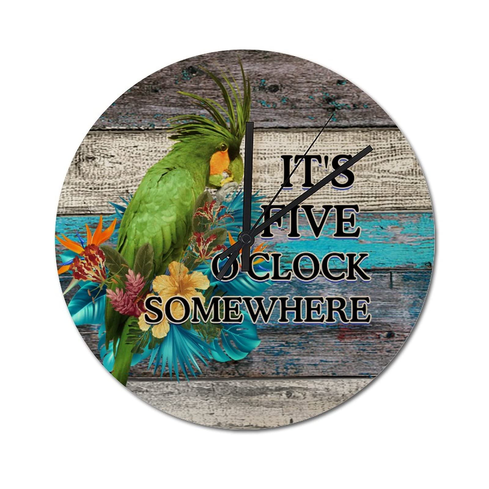 Horloge It's Five O'Clock Somewhere rustique pour corriger une décoration murale trop vide