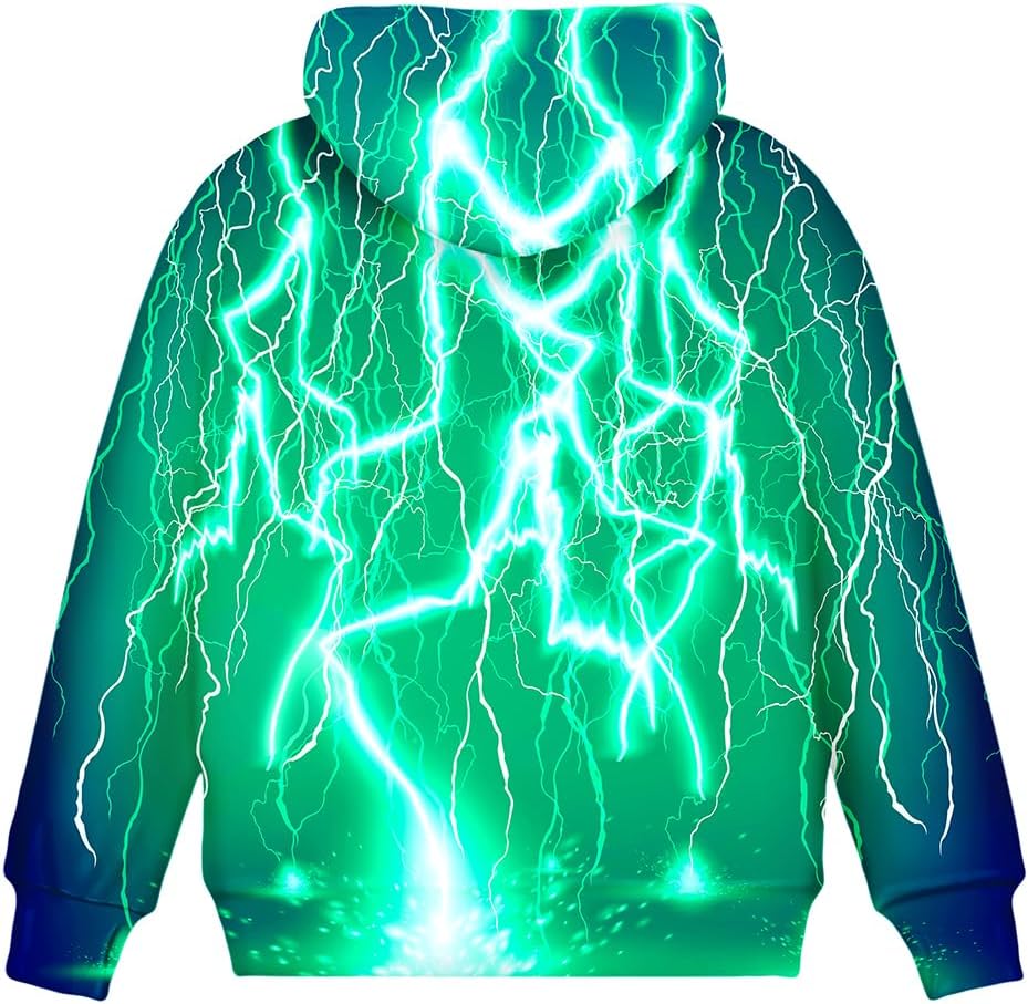 Neemanndy Kids Hoodie 3D Graphic Sweater with Pocket for Boys Girls 6-15 Years