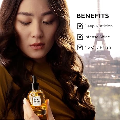 Lazartigue Huile des Reves Nourishing Dry Oil for Hair, Adds Shine & Nourishment with Argan, Apricot & Camellia Oils, Vegan, Sulfate & Silicone Free