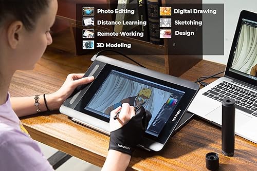 Miniatura 9 de XP-PEN Artist12 Monitor de dibujo FHD de 116 pulgadas monitor gráfico con bolígrafo PN06 sin batería soporte multifunción para bolígrafo y guante