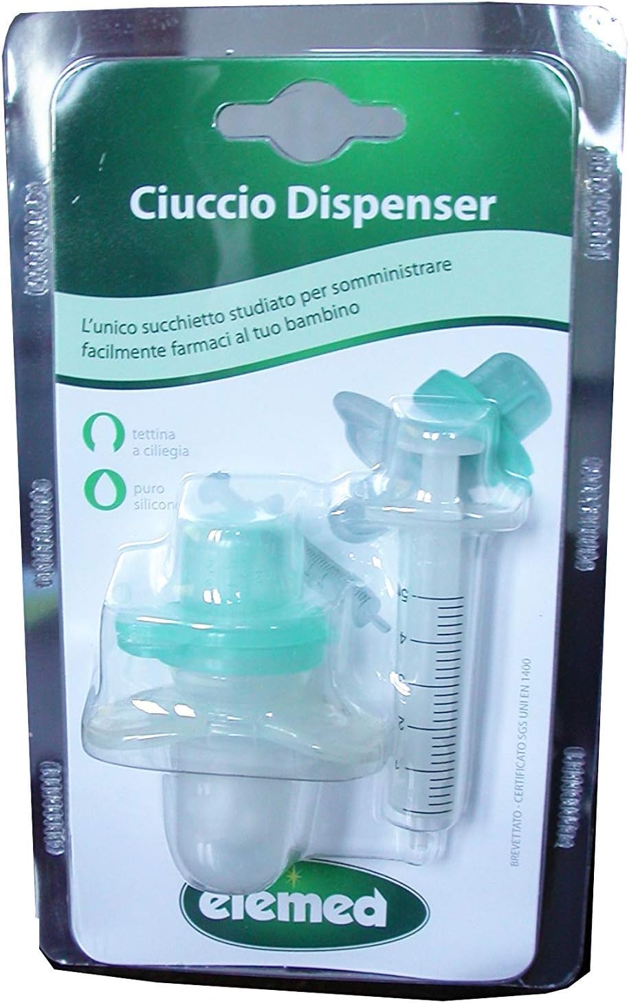 Elemed Pacifier BD200 Soother Dispenser for administering liquids and medicinal products for children and infants, assorted colors