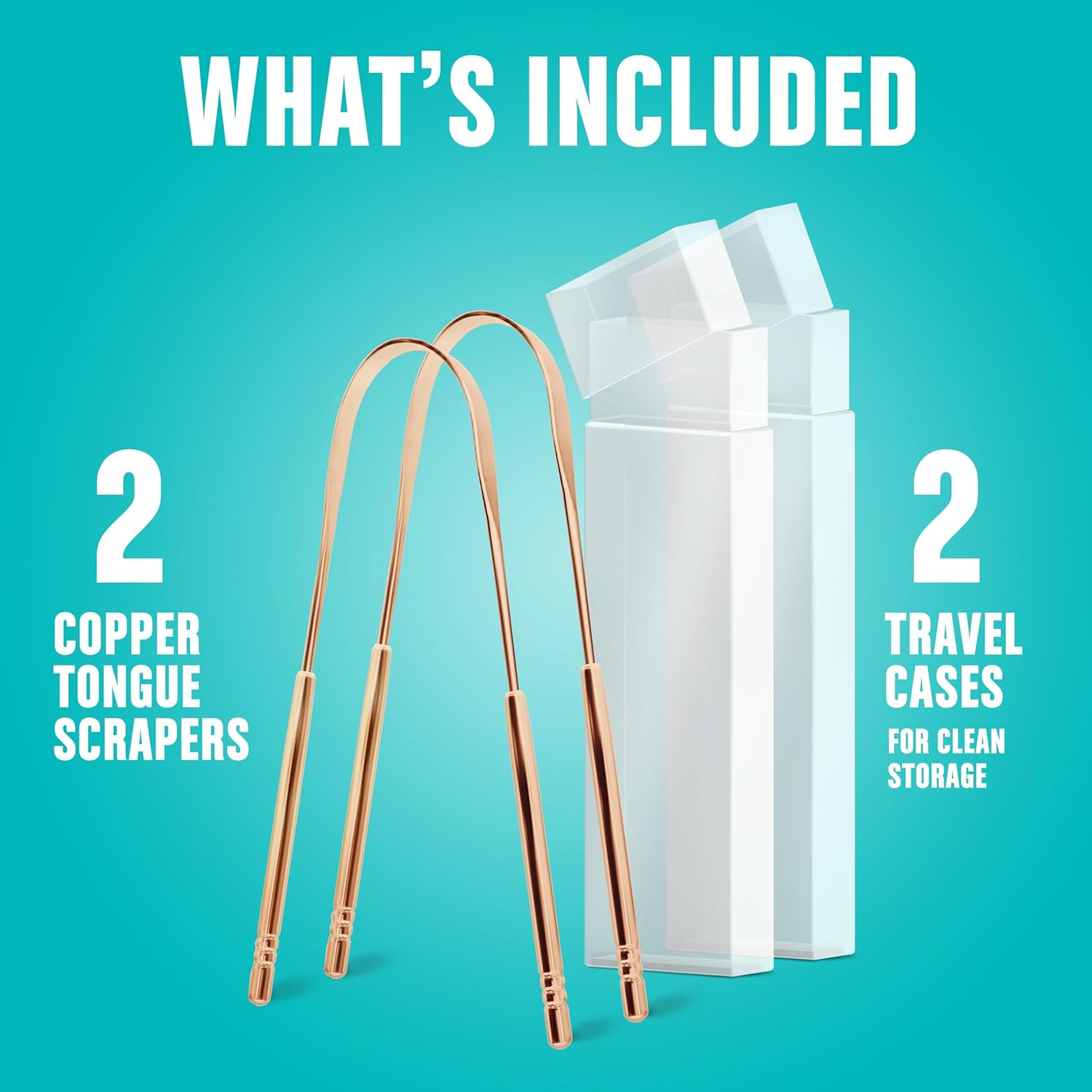 BASIC CONCEPTS Copper Tongue Scraper (2 Pack) - Image 4
