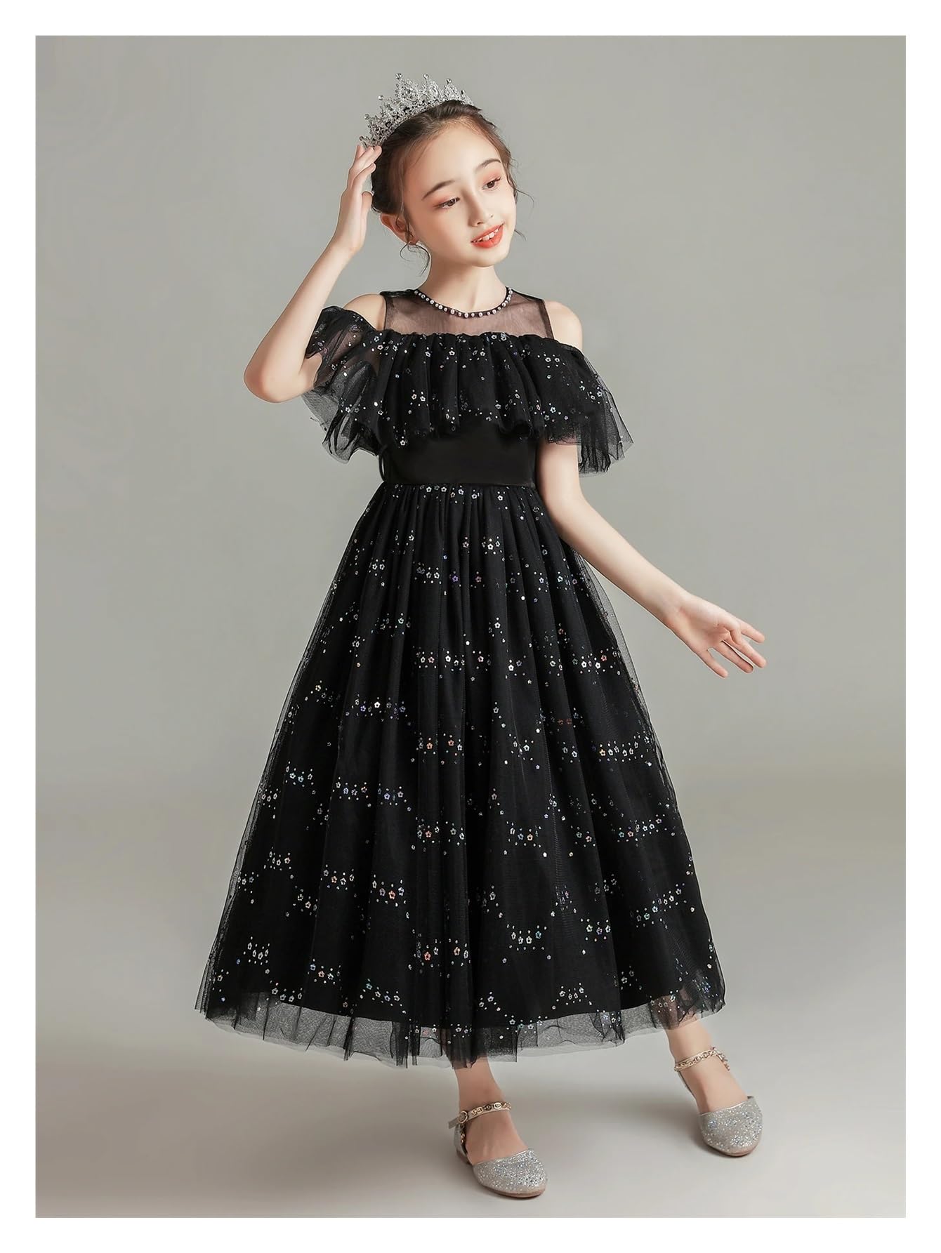 Vestido De Fiesta para NiñA Vestido de niña de Las Flores for Boda de 5 a 12 años for Fiesta de Verano Infantil(11-12Y)