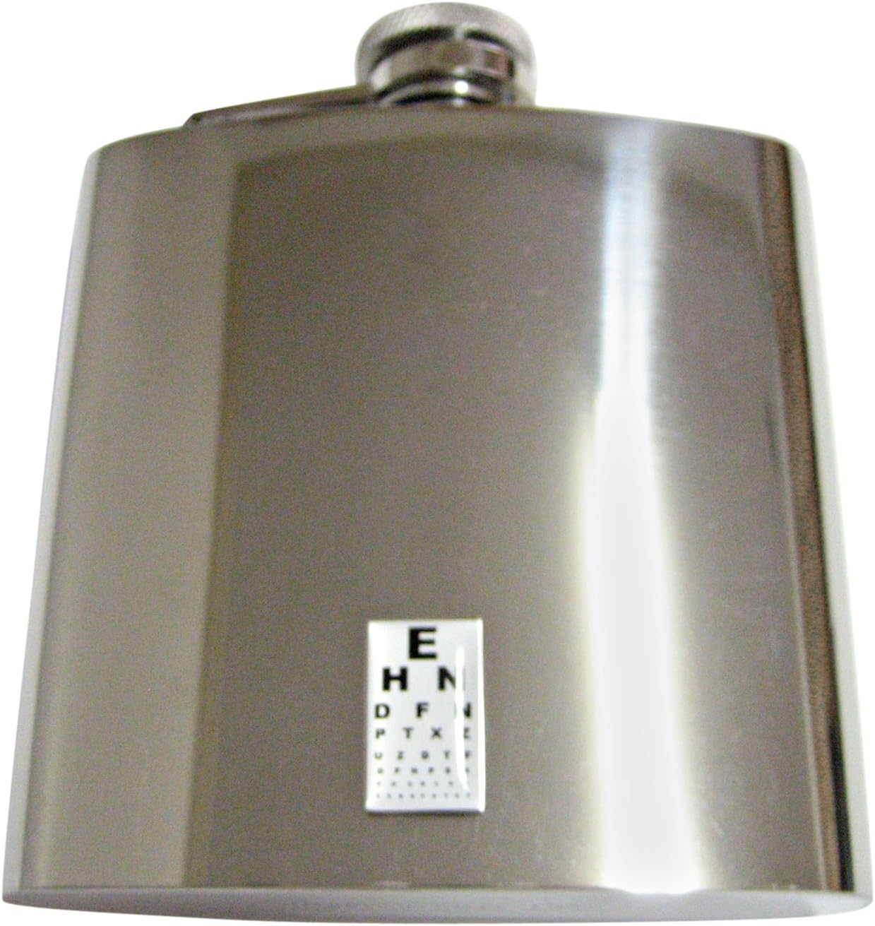 Kiola Designs Unbordered Rectangular Optometrist 6 Oz. Stainless Steel Flask