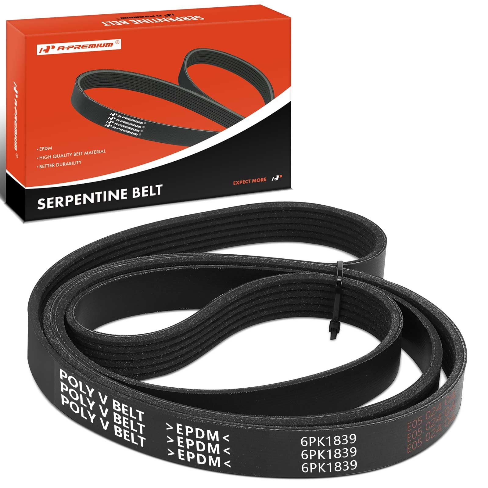 A-Premium Engine Serpentine Drive Belt Compatible with GMC Acadia 2017-2023 & Buick LaCrosse 2017-2019, Regal Sportback 2018-2020 & Cadillac XT5, XT6 & Chevrolet Blazer, Caprice, SS, 3.6L 6.0L 6.2L-image-14