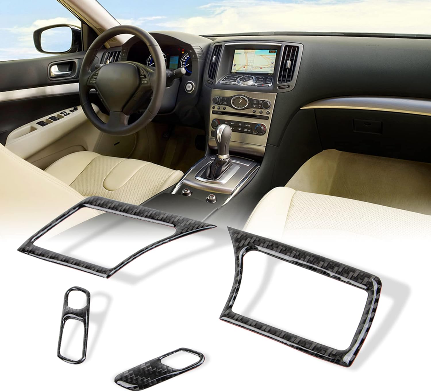 AeroBon Real Carbon Fiber Interior Trim Compatible with