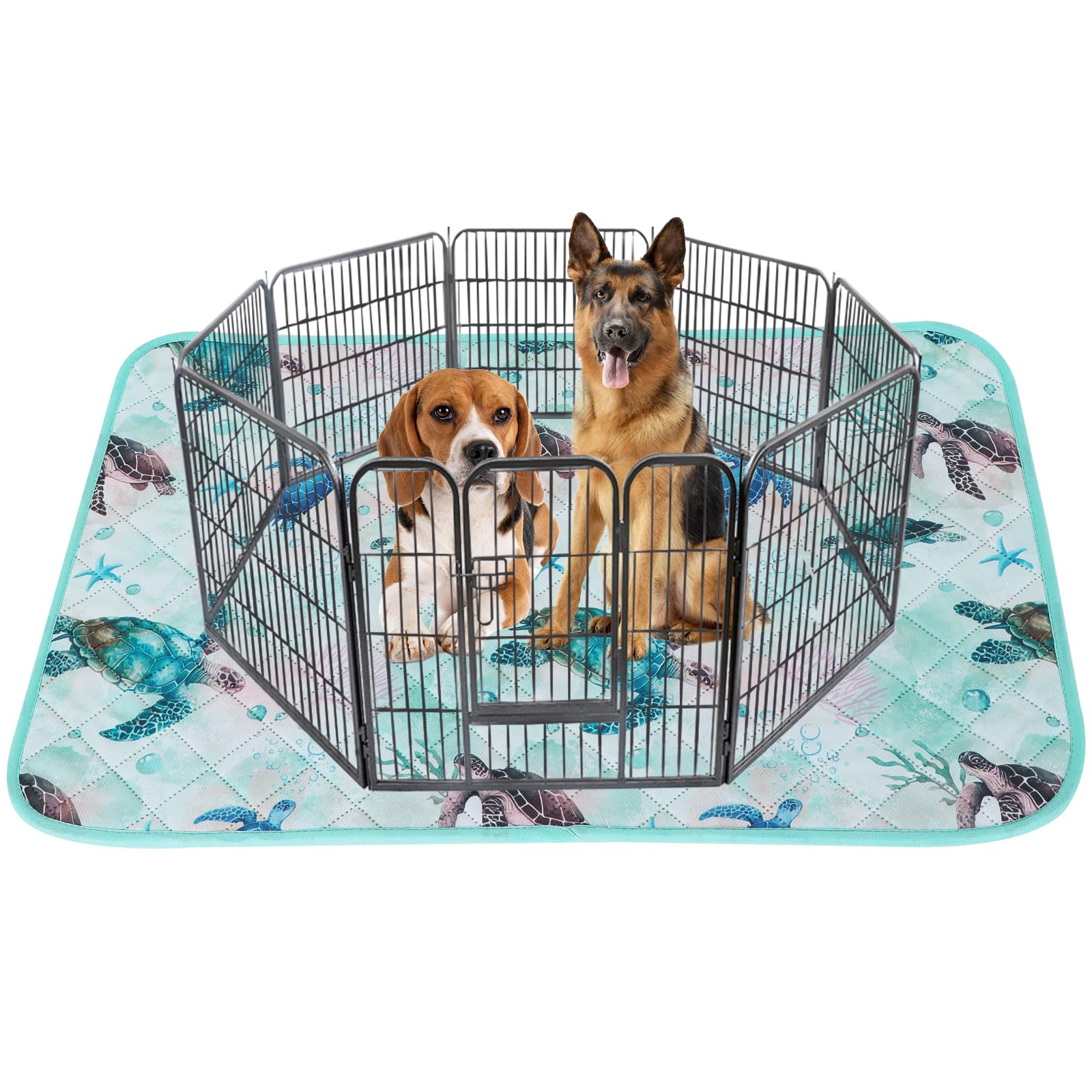 IEUUMLER Washable Pee Pads for Dogs, 1 Pack Reusable Waterproof Puppy Pads, Non-Slip Super Absorbent Dog Training Pad for Playpen Crate Bed EU012