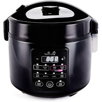 Yum Asia Kumo YumCarb Rice Cooker with Ceramic Bowl and Advanced Fuzzy Logic, 5 Rice Cooking Functions, 3 Multi Cooker Functi