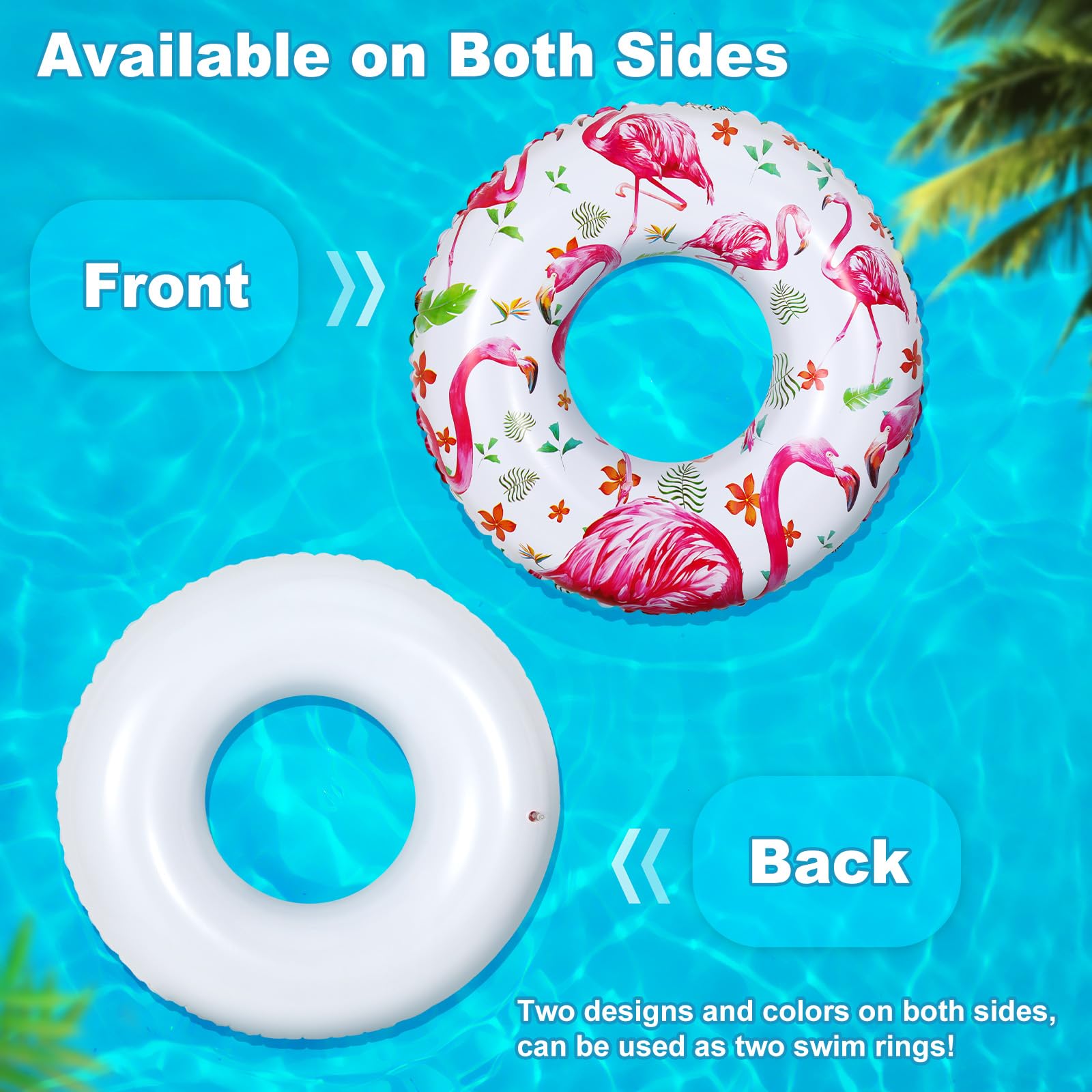 Anillo De Natación Inflable De Dibujos Animados – PVC Resistente, Diámetro 43 Cm, Perfecto Para Niños Y Adultos En Verano