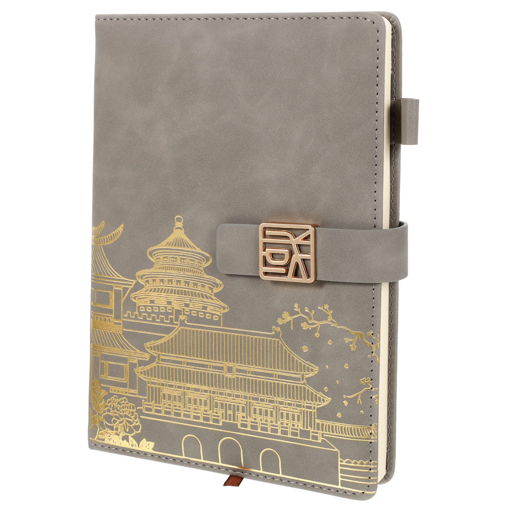 Homoyoyo 3 Stück Chinesisches Stil Notizbuch mit Stiftfach Vintage Planer Notizblock für Zeitplanung Dickes Tagebuch mit Praktischer Aufbewahrung für Schüler Lehrer und Berufstätige