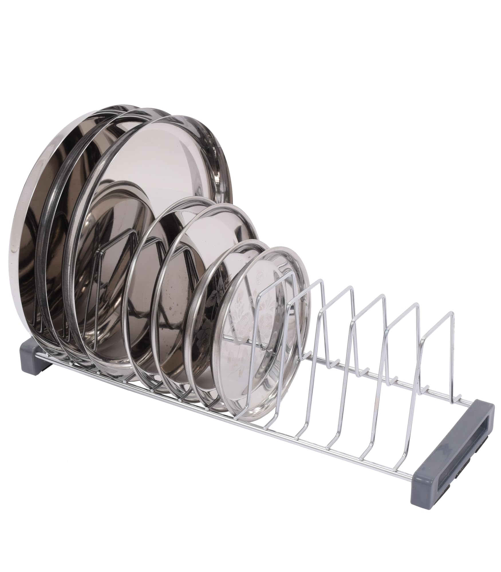 URBAN KRAFT Stainless Steel Modular Kitchen Basket Plate Fixer/Tandem Box Drawer - Plate Organizer for Cabinet/Holder/Rack - Chrome Stand