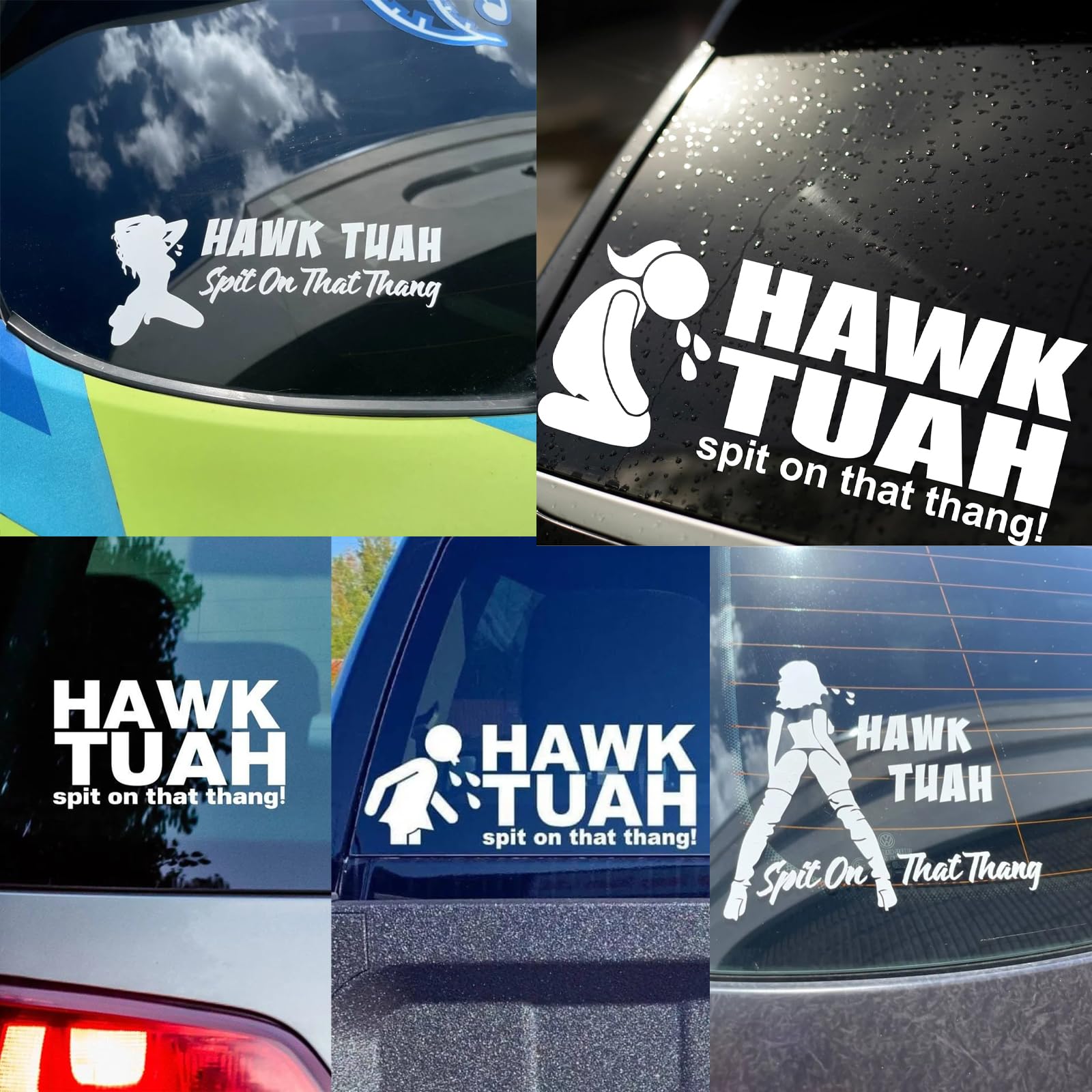 NAUXIU HAWK TUAH THAT THANG 자동차 스티커 HAWK TUAH 자동차 스티커 HAWK TUSH 데칼 웃긴 HAWK  TUAH 범퍼 데칼 노트북 범퍼 데칼 창 방수 자동차 스티커-Freehip.co.kr