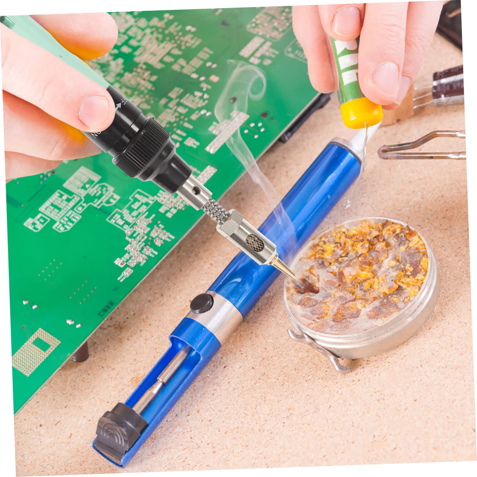 HOMSFOU 3sets Saldatore Gas Portatile Con Punta Intercambiabile Per Riparazioni Elettroniche e Saldature Esterni Facile Da Riempire e Utilizzare