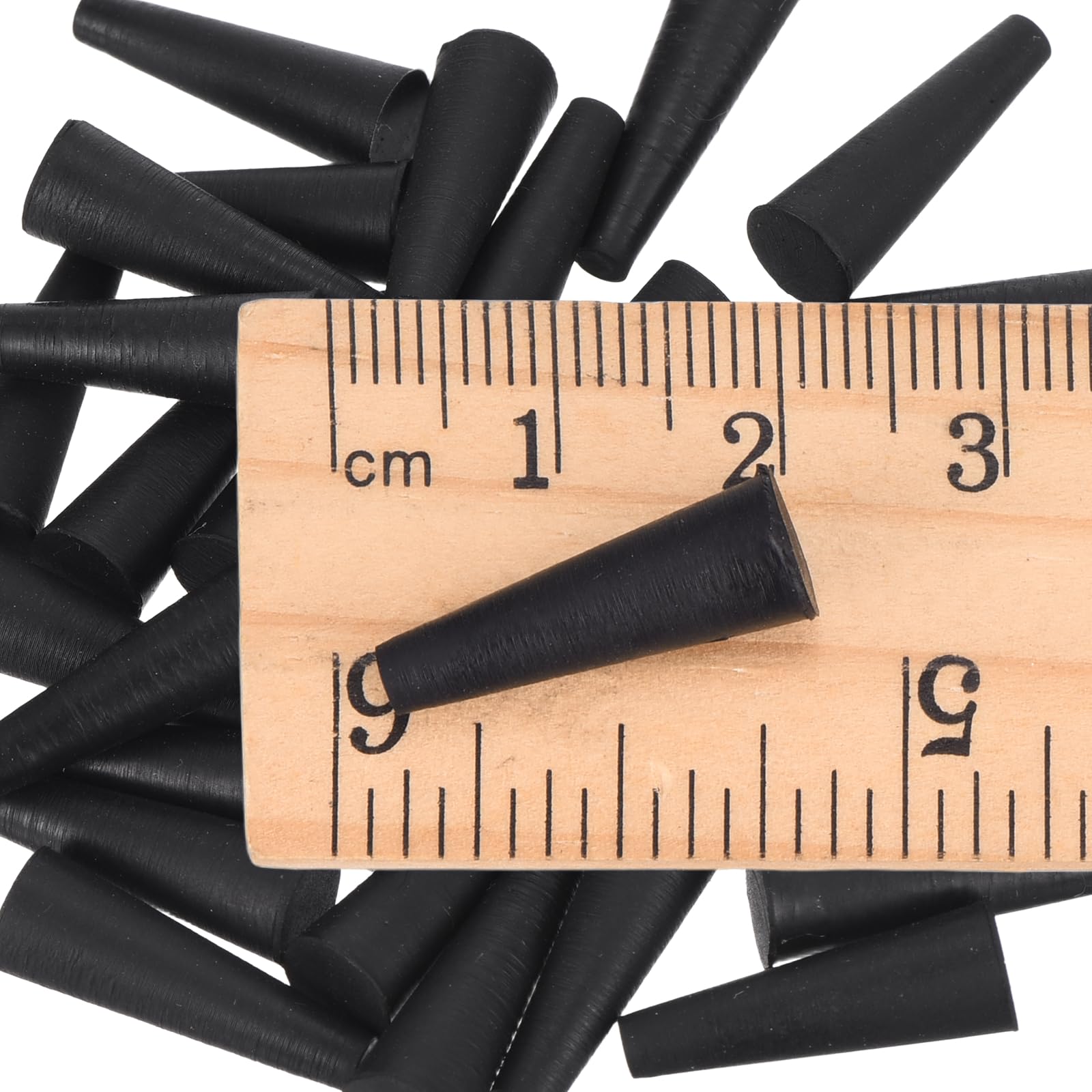 sourcing map Silicone Rubber Plugs 1/8"x1/4"/3x6.5mm Black 50 Pcs โ image 1