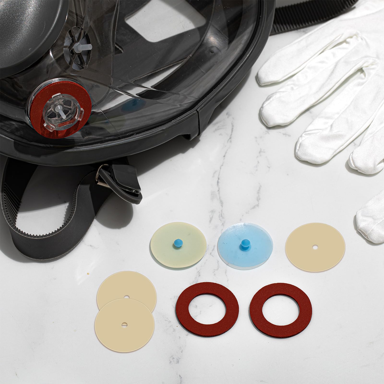 Lot de 10 valves d'inhalation 6893 pour 6200 6800 7500 Series, 6000 Series Full et Demi accessoires de masque