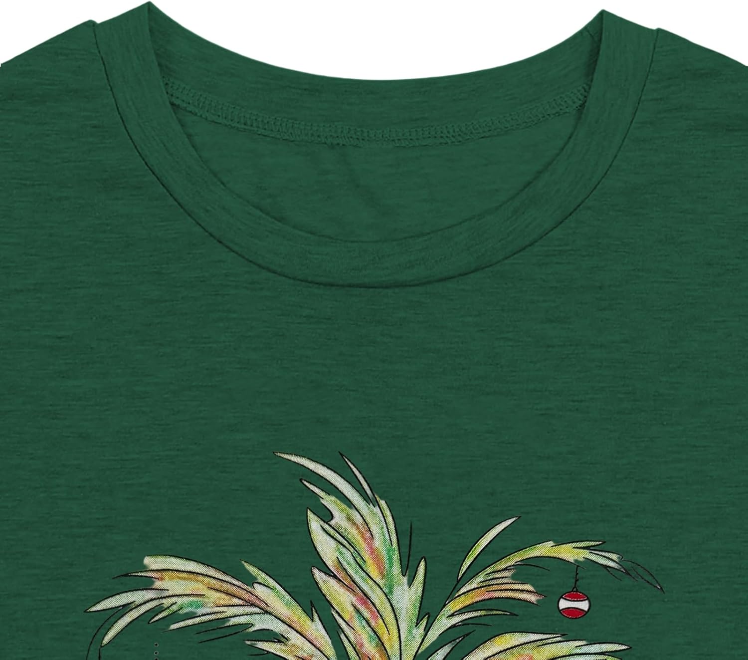 Christmas in July T Shirts for Women Watermelon Xmas Tree and Palm Tree T-Shirt Summer Beach Party Vacation Short Sleeve Tops - Image 5