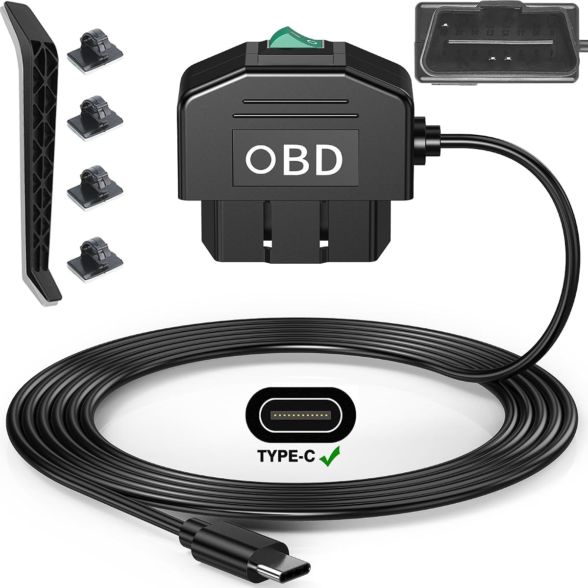 Dash Cam Hardwire Kit OBD2 Type C