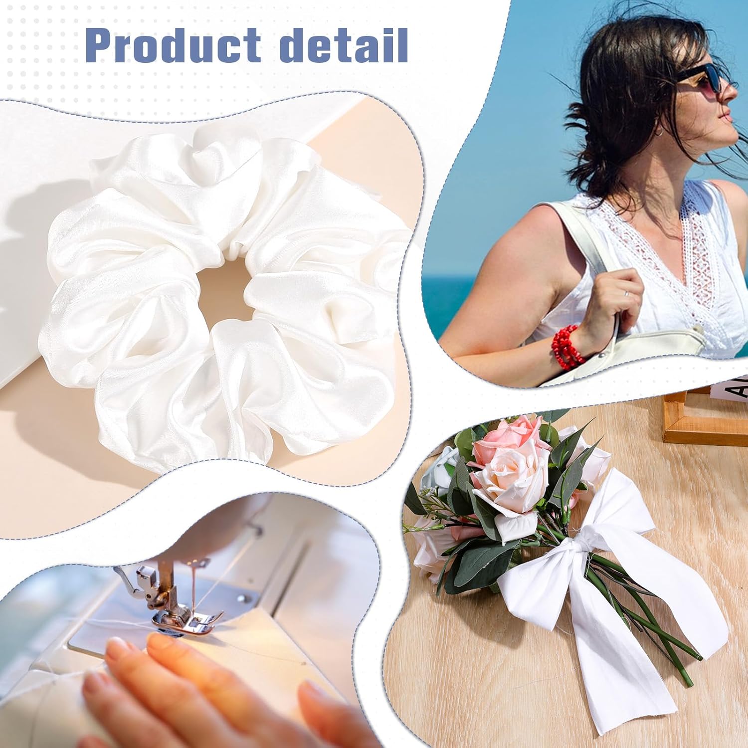 100 pcs White Jelly Cotton Fabric Patchwork Roll, 2.55 Inch Whitely-Cotton Patchwork Roll Precut Fabric Strips in White-Solid Color Quilting Strips for Quilts, Crafts, Rugs,DIY Sewing Projects