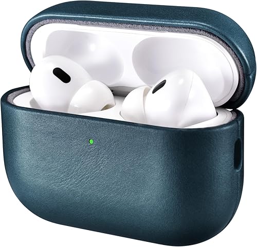 Miniatura 7 de ICARER Funda para AirPod Pro 3, Funda de Cuero 100% Genuina, Funda Vintage de Alta Calidad Hecha a Mano, Funda Protectora a Prueba de Golpes con