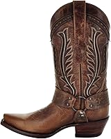 Vista 3 de Soto Boots Botas vaqueras de arnés para mujer, botas vaqueras de cuero genuino, botas de vaquero hechas a mano para las mujeres M50039