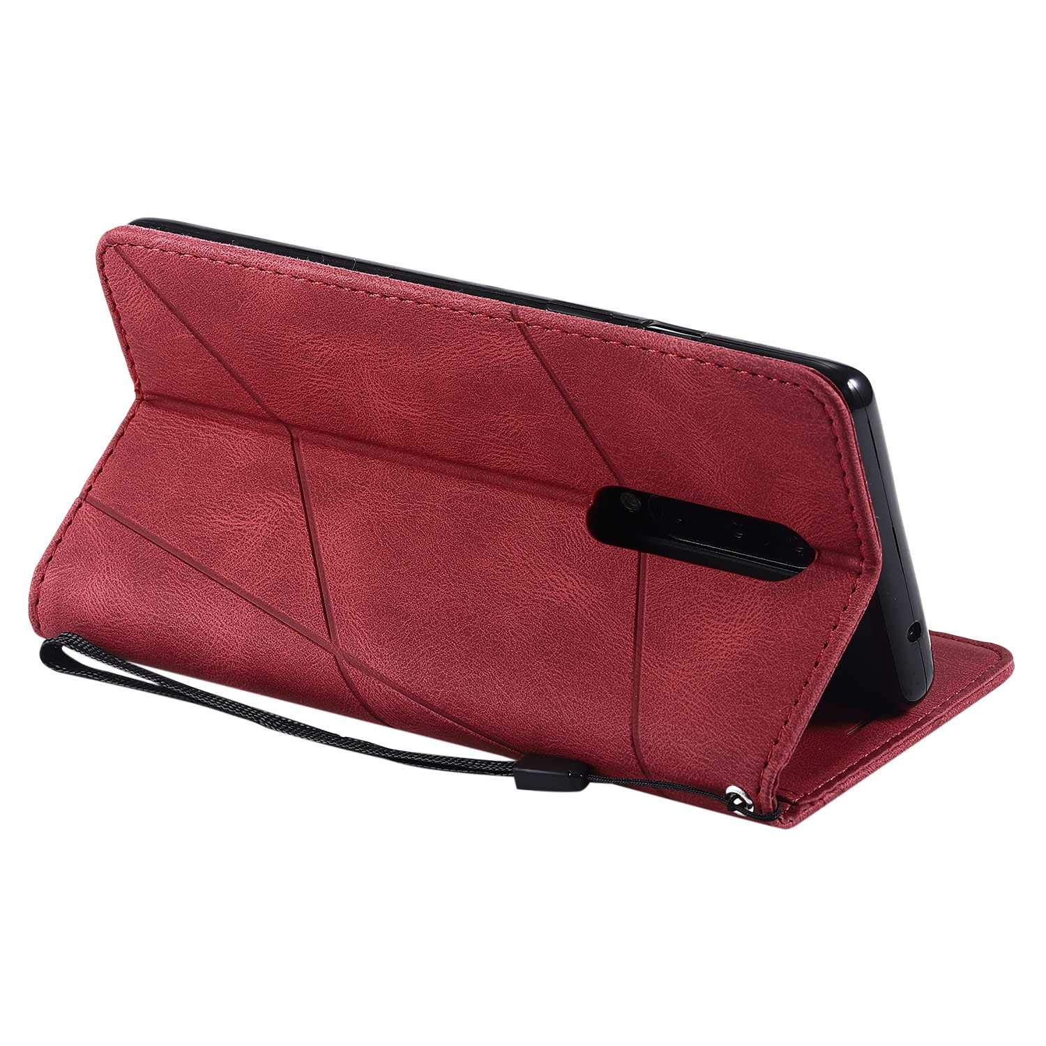 YKTO Cover per OnePlus 8 PRO Flip Caso in PU Pelle Premium Portafoglio