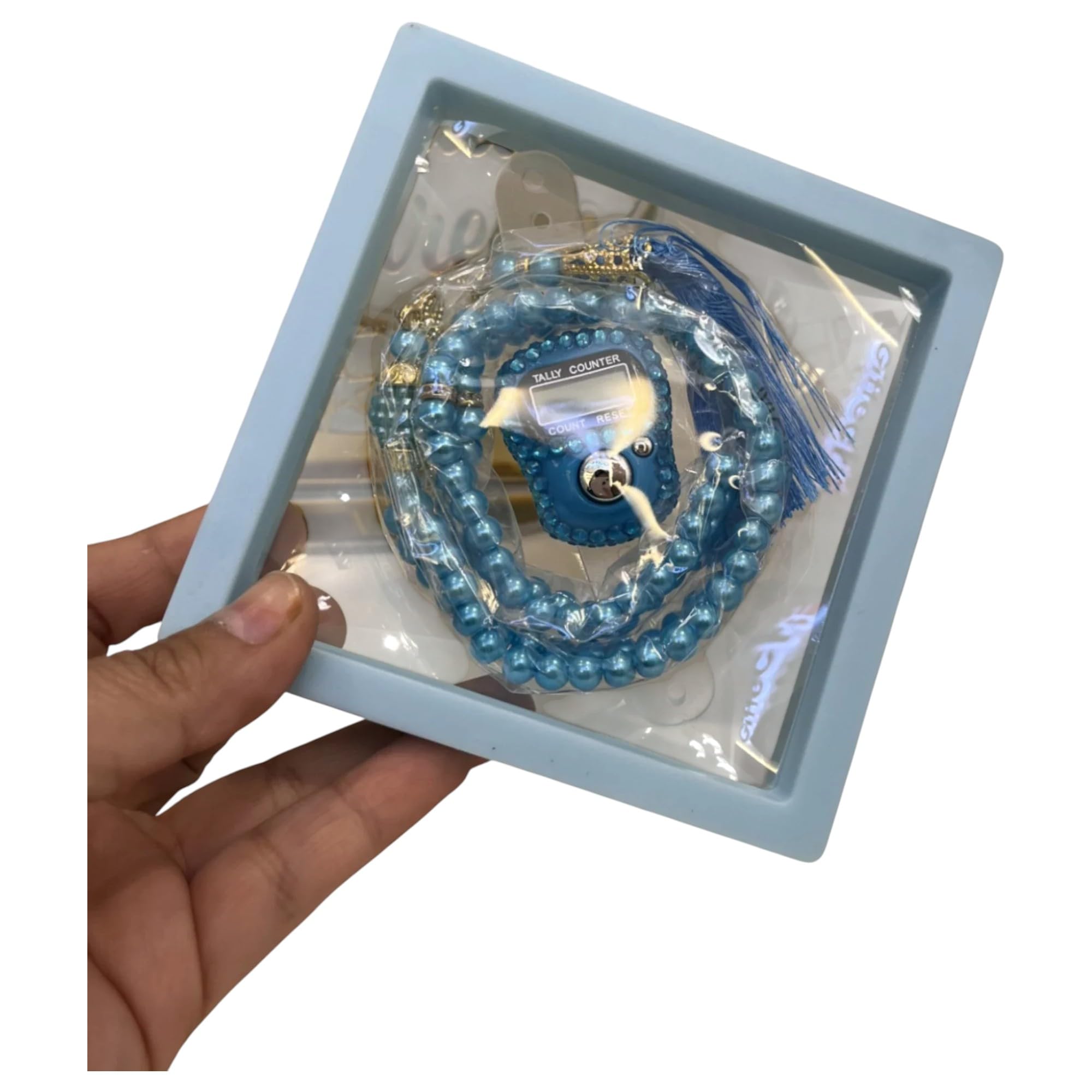 Sky Blue Transparent Tasbeeh Combo-image-49