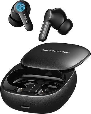 Translator Earbuds M3 Black Real Time Instant Language Translator Device Support Language Translation 98% High Accuracy and Rapid Response in 0.5s Without Offline Package