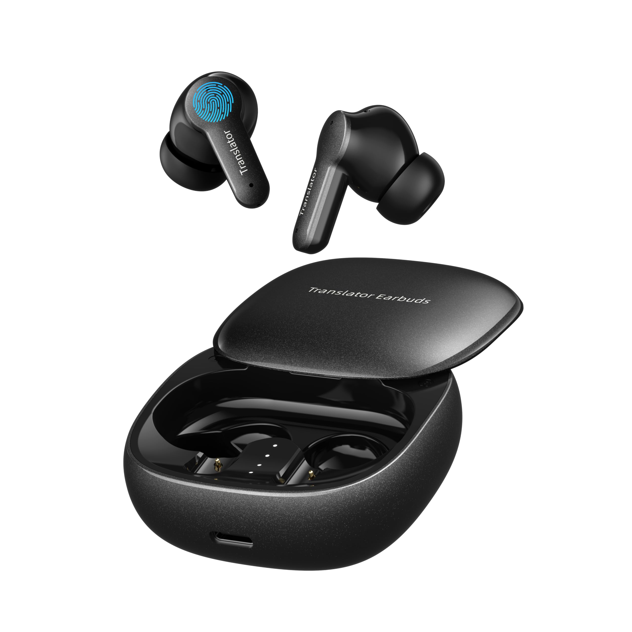 Anfier Translator Earbuds M3 Black Real Time Instant Language Translator Device Support Language Translation 98% High Accuracy and Rapid Response in