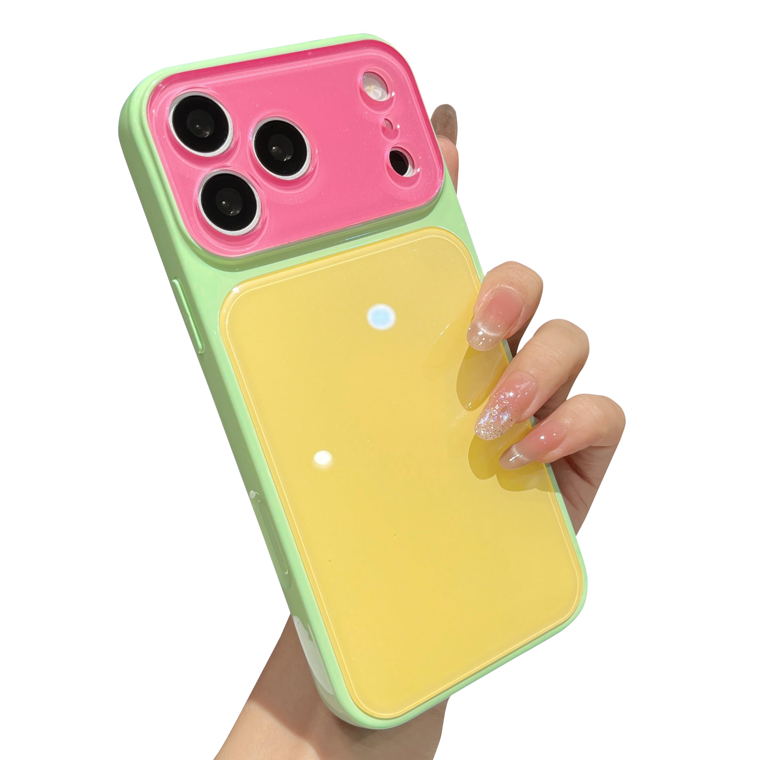 Photo 1 of Caseative for iPhone 15 Pro Case, Yellow Red