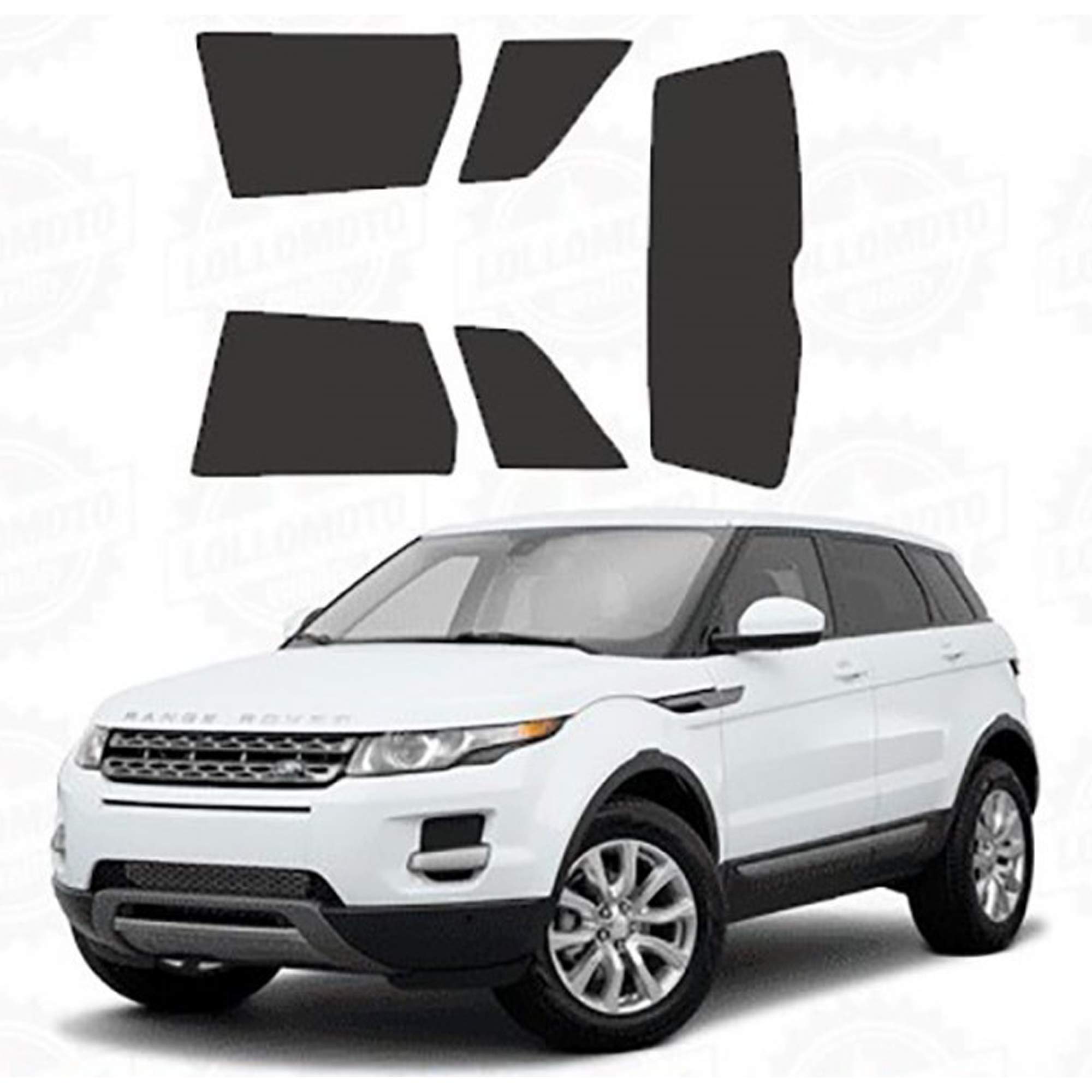 Compatibile con Land Rover Evoque 5P dal dal 2011 ad OGGI Pellicole Oscuramento Vetri Auto Pre Tagliate a Misura - 20%