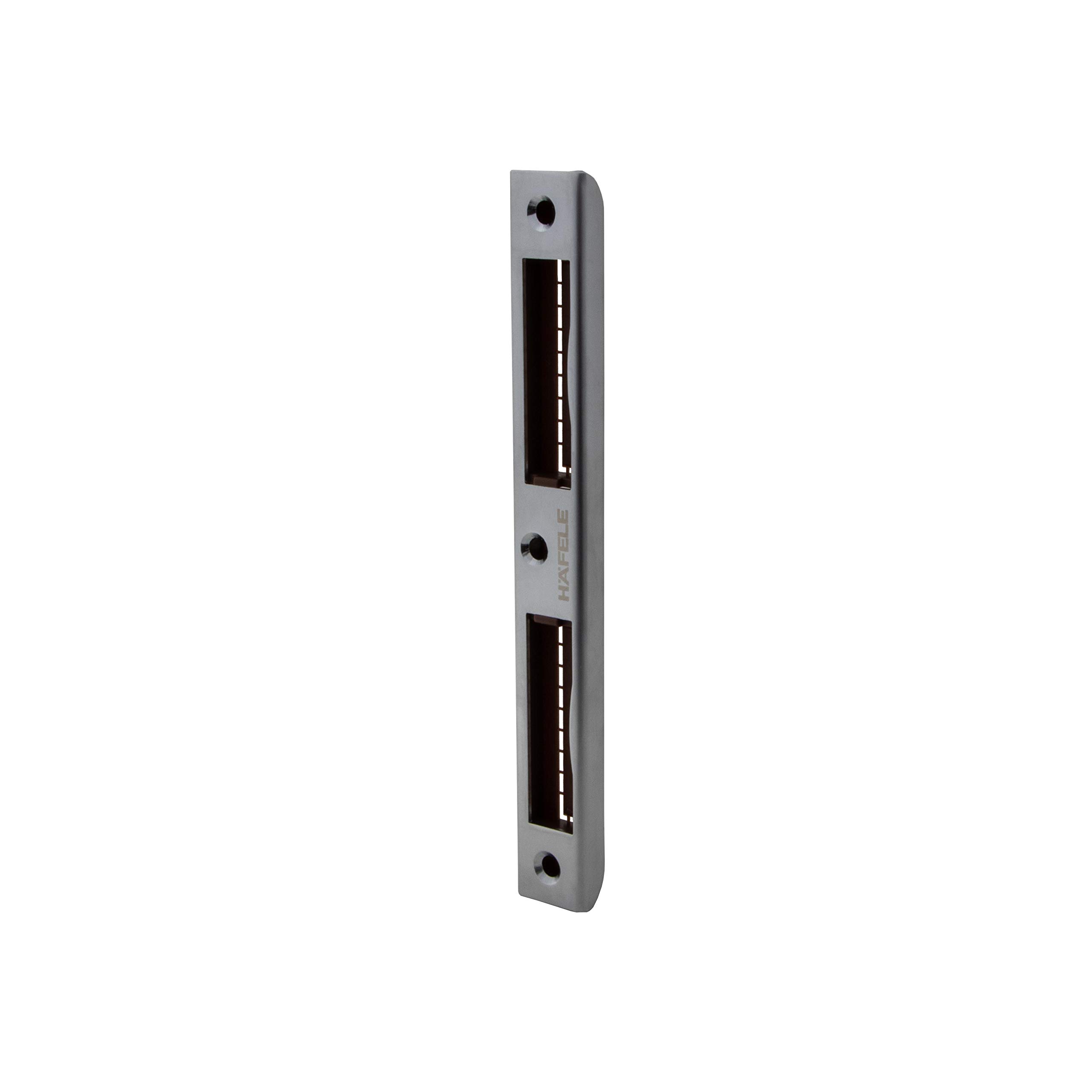 JUVA Stainless Steel Inlet Strike Plate for Rebated Room Doors & Wooden Doors | Stainless Steel Silver Matt | Renovation of Wooden Frames & Entrance Doors | 1 Piece - Door Stop for Interior Doors