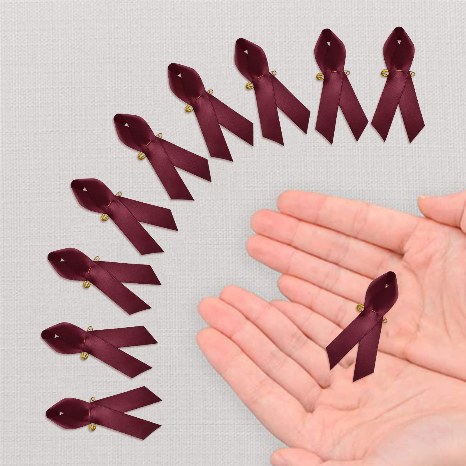 200 Broches Ruban De Sensibilisation - 4 Couleurs : Vert, Rose, Violet, Bleu | Épingles De Soutien Pour Causes Sociales Et Décoratives