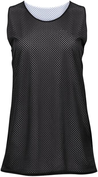 Badger Sport Black/White Ladies 2XL Reversible Mesh Tank Top Jersey Uniform