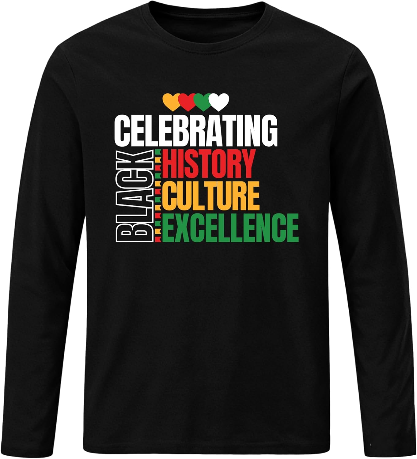 Black History Month Shirt Men: Black History Graphic Tshirts African American Long Sleeve Tops