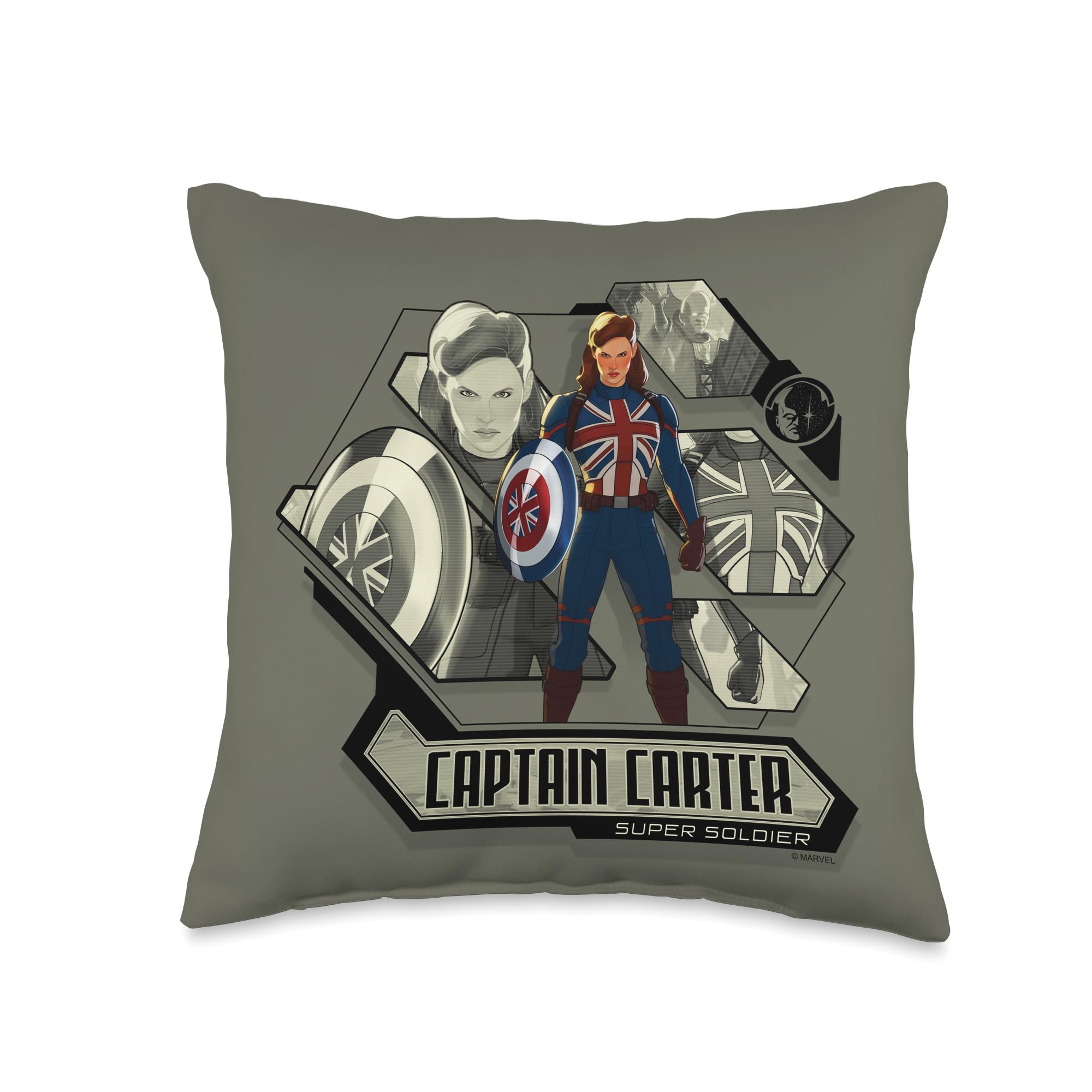 Coussin Marvel Captain Carter multicolore 40,6 cm pour lit enfant