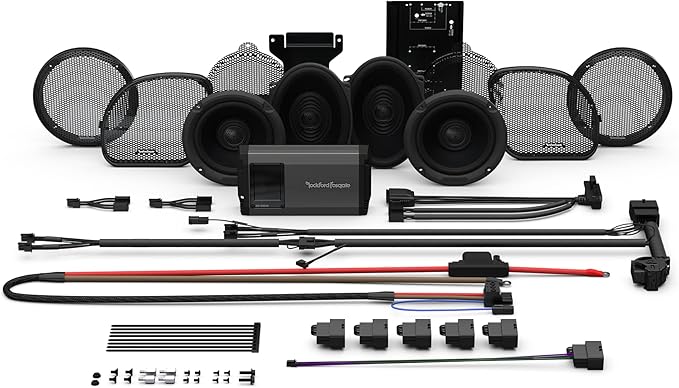 Rockford Fosgate HD14CVO-STG2 Kit de Parlantes y Amplificador 800W para Harley Davidson 2014-2023 miniatura 4