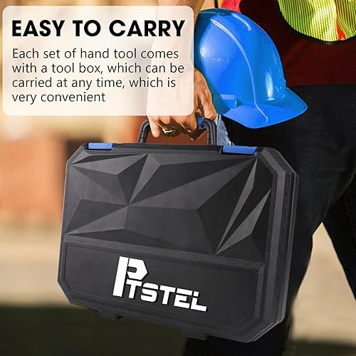 Miniatura 7 de Juego de herramientas de 128 piezas, kit de herramientas manuales para el hogar, para bricolaje y reparaciones rápidas, con caja de almacenamiento