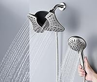 Vista 8 de GRICH 2.5GPM Shower Head with Handheld Spray Combo: 2 in 1 Rainfall Shower Heads high pressure & Handheld Shower Head, 9 Spray Modes/Settings