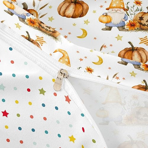 Miniatura 4 de Erosebridal Juego de ropa de cama de gnomo de Halloween para niños y niñas, tamaño King, funda de edredón de calabaza de dibujos animados en