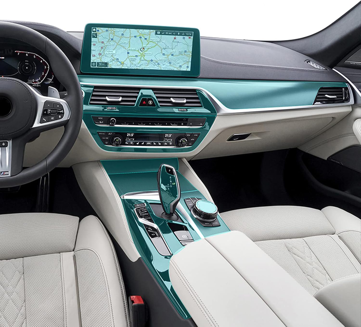 Ddnaf 車内セントラルコンソールギアスクリーンダッシュボードステッカー保護フィルム Bmw5シリーズフェイスリフトg30g31アクセサリー用 車 バイク