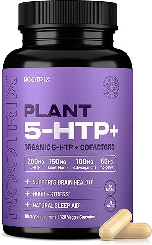 Nootrix Suplemento Organic Plant 5 HTP+ Apoya la memoria, el enfoque mental, la salud cognitiva y la energía Promueve el estado de ánimo
