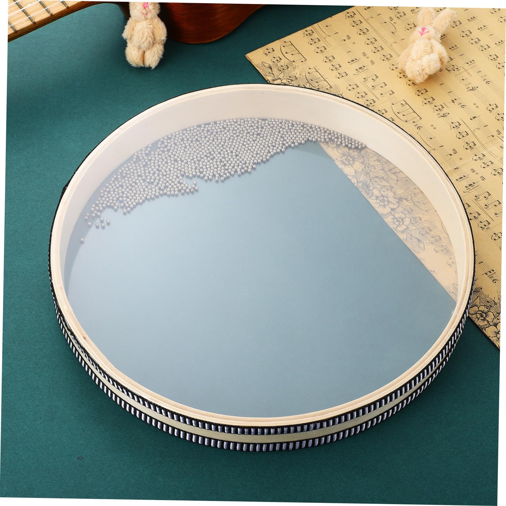 Tamburo Oceanico 2 Pezzi a Percussione in Legno e Plastica, Portatile e Leggero Sfere Di Acciaio, Adatto a Musicisti Di Tutte Le Età e Ambienti Musicali