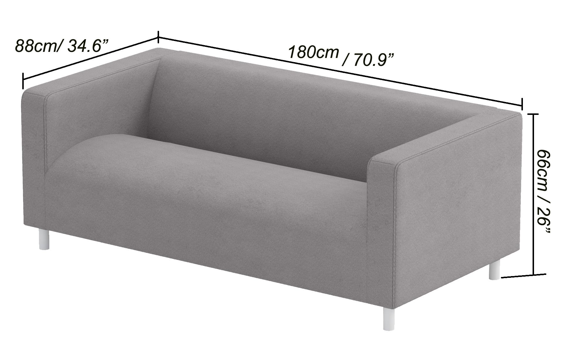 Amazon｜PUレザー Klippan ラブシートソファカバー 交換用 IKEA