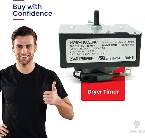 Miniatura 6 de ForeverPRO Temporizador WE4M532 para GE Dryer WE4M362 3029573 PS8746223