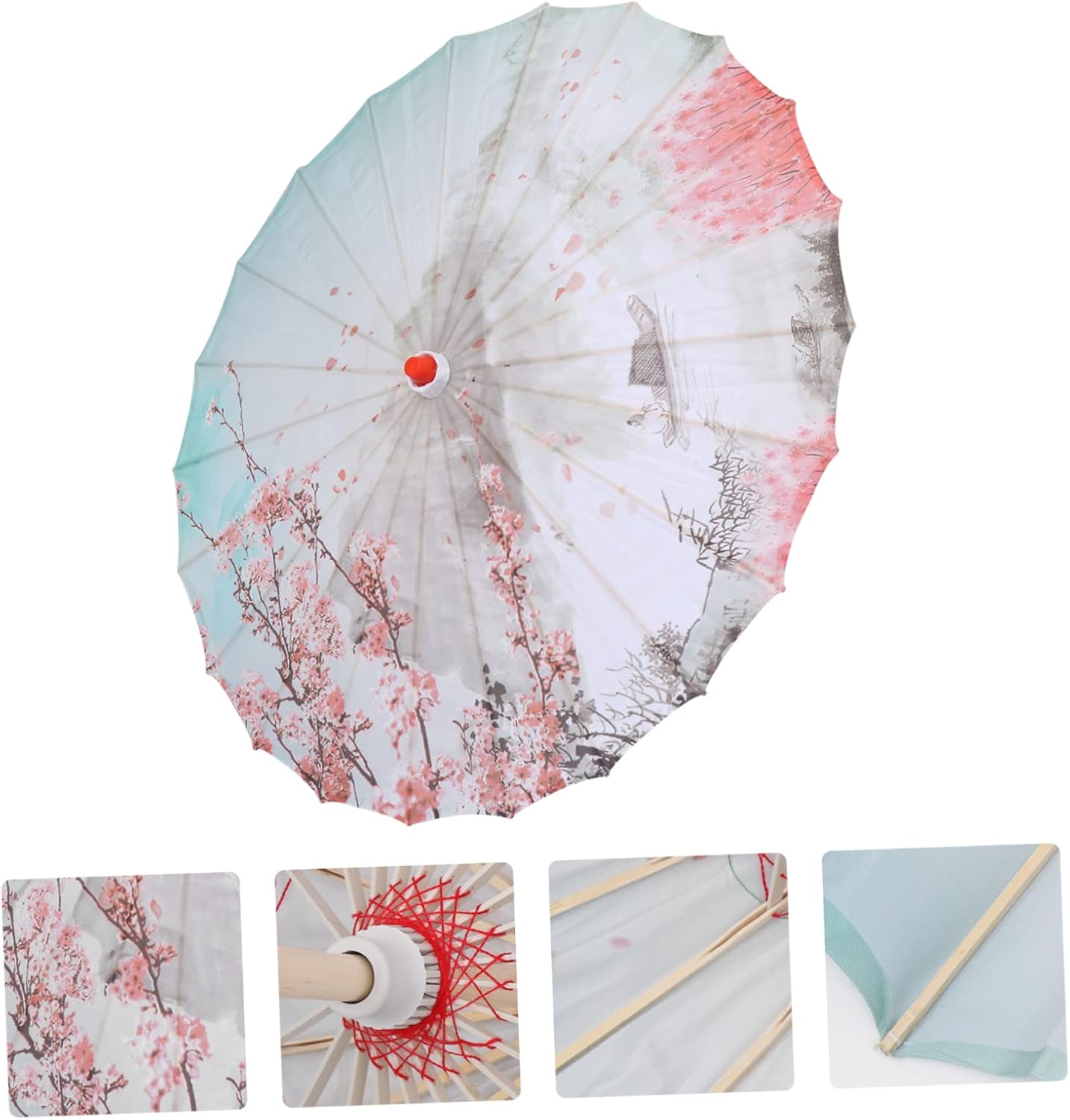 Didiseaon 1pc Chinese Style Oil Paper Umbrella for Stage Photography Unique Ancient Design Fine Workmanship for Weddings and Asian Theme Decor