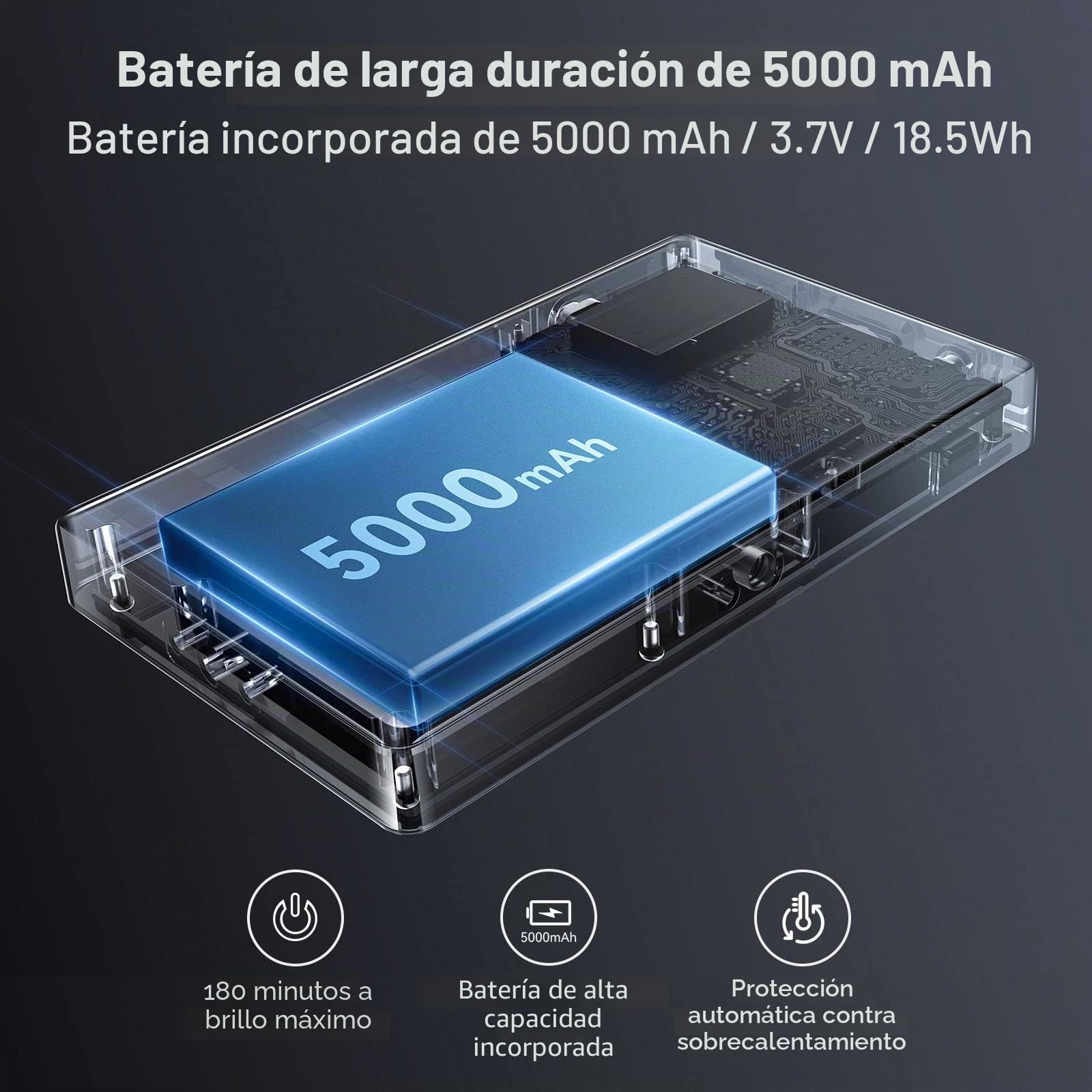 SMALLRIG RM120 RGB Luz de Video, Portátil Luz de Vídeo LED 2500-8500K CRI TLCI 98+, Panel Luz de la Cámara Batería de 180 Minutos de 5000 mAh, para TikTok, Creador de Contenido, Fotógrafo - 3808