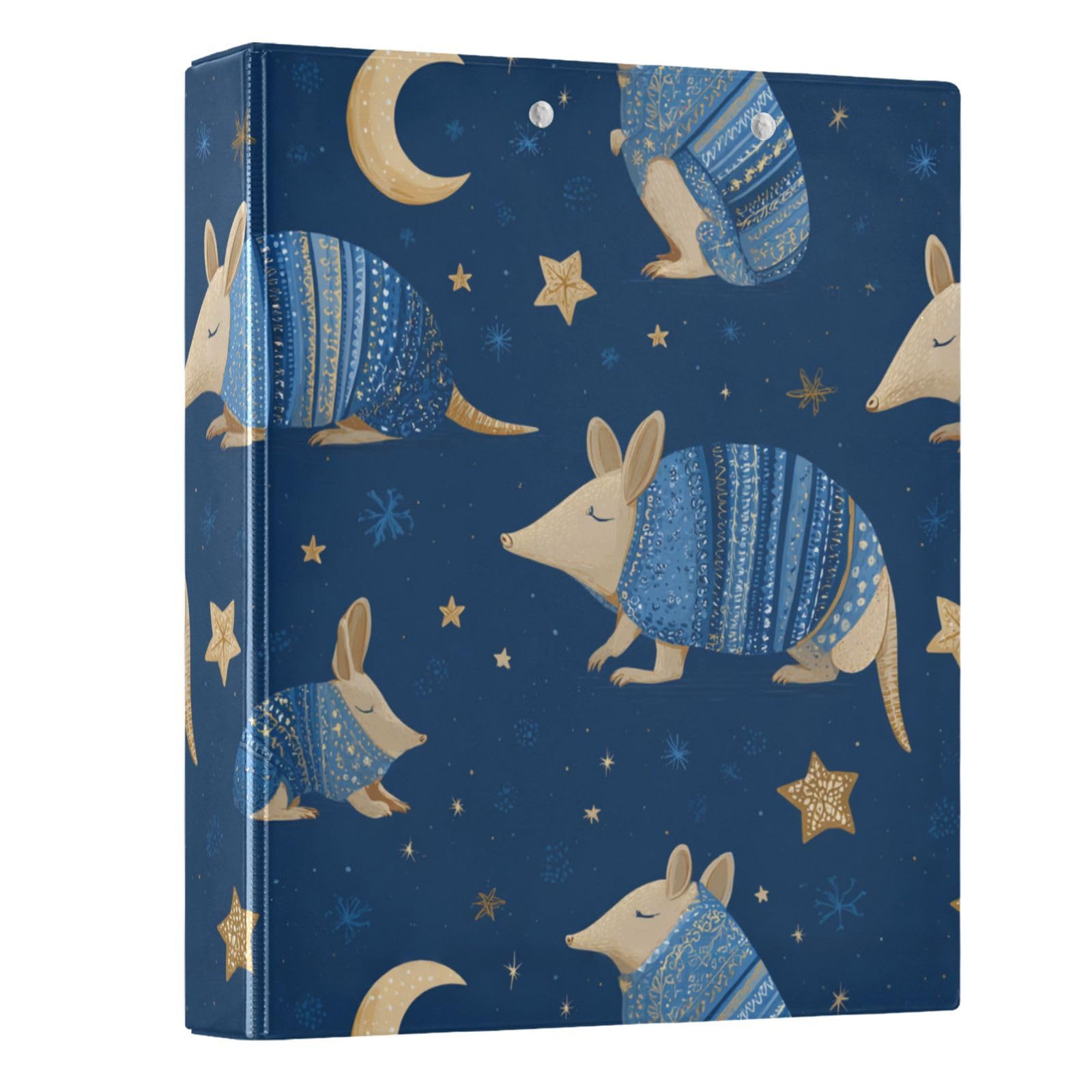 Kcldeci Armadillo - Raccoglitore a 3 anelli, con copertina rigida, 3,8 cm, 200 fogli, per ufficio, casa, rientro a scuola, confezione da 2
