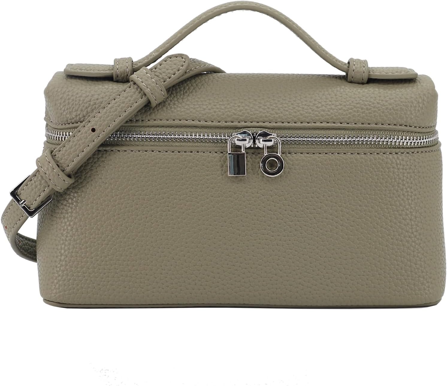 Crossbody Bag for Women Top-Handle Pouch Bag Designer Shoulder Leather Handbag Trendy Purse (Dark Green)